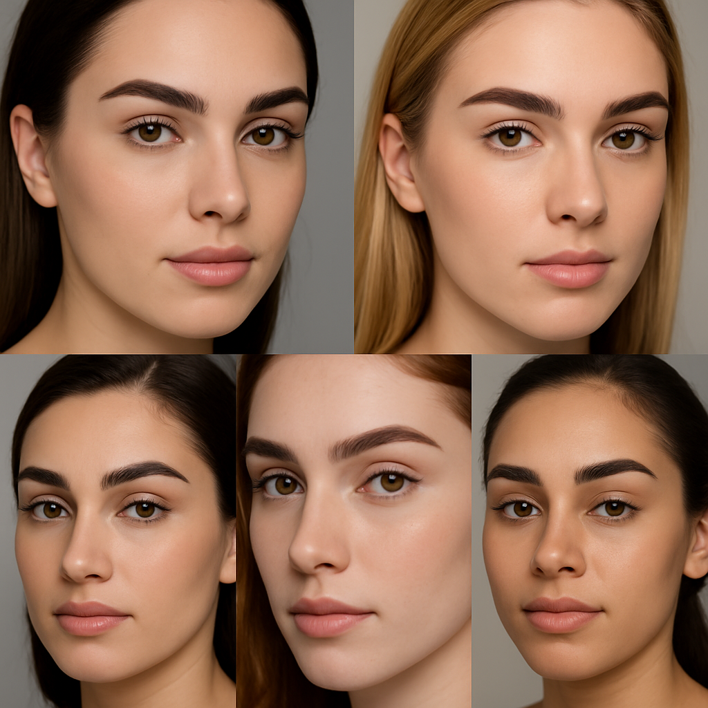 Antes y después cejas clienta joven